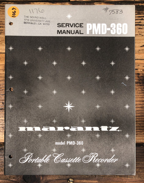 Pioneer PMD-360 Cassette Service Manual *Original*