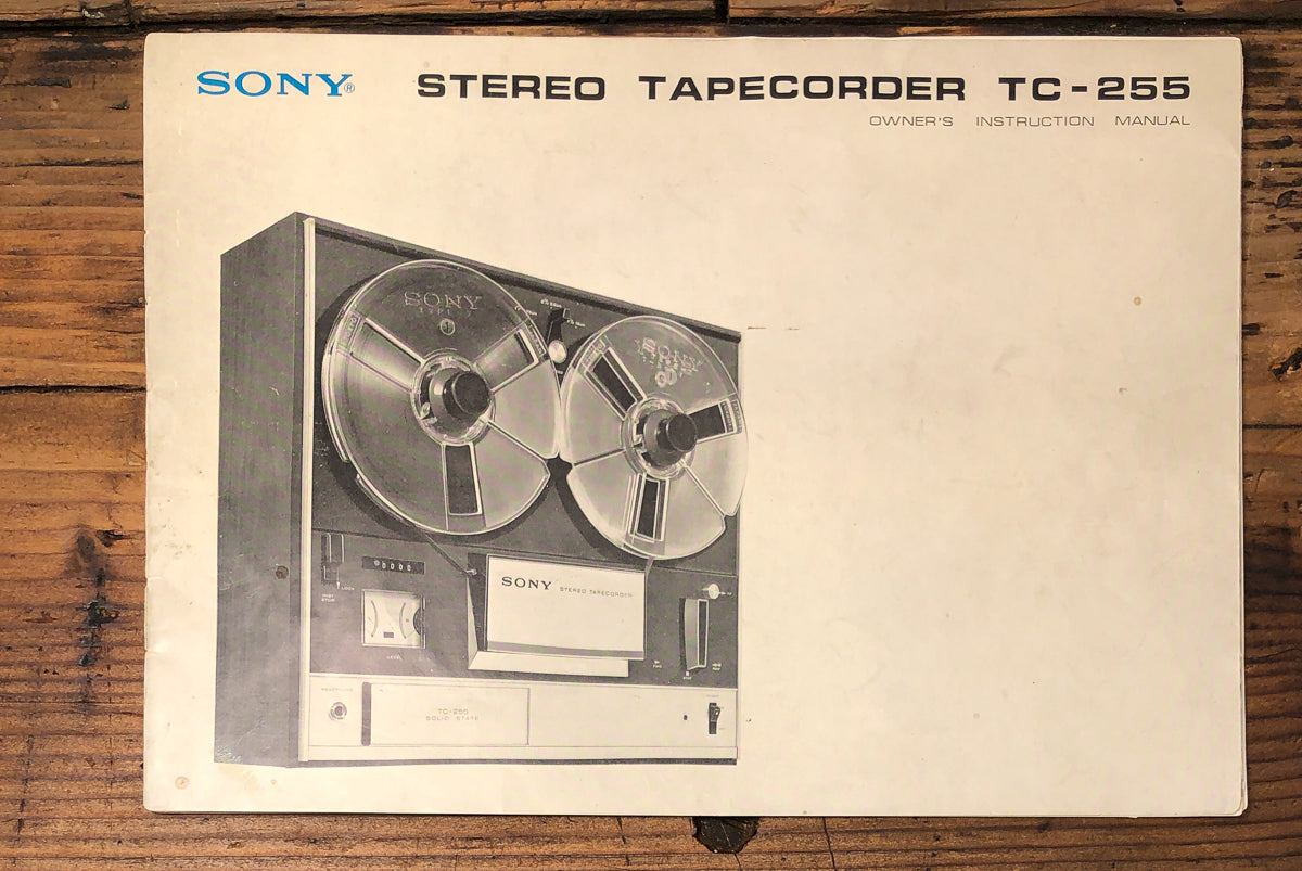 Sony TC-255 Reel to Reel Owners / User Manual *Original*
