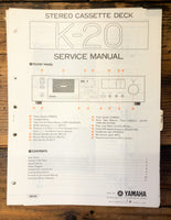 Yamaha K-20 Cassette  Service Manual *Original*