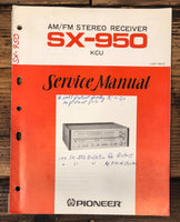 Pioneer SX-950 Receiver Service Manual *Original*