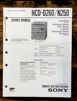 Sony HCD-D260 HCD-N250 Stereo  Service Manual *Original*