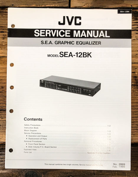 JVC SEA-12 BK Graphic Equalizer Service Manual *Original*