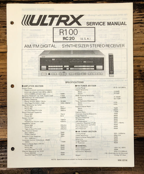 Sanyo R100 R-100 Receiver Service Manual *Original*
