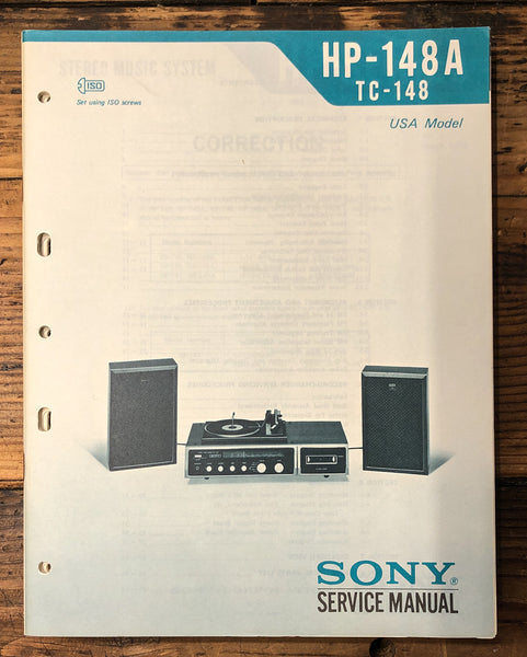 Sony HP-148A TC-148 Stereo  Service Manual *Original*
