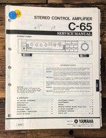 Yamaha C-65 Preamp / Preamplifier  Service Manual *Original*