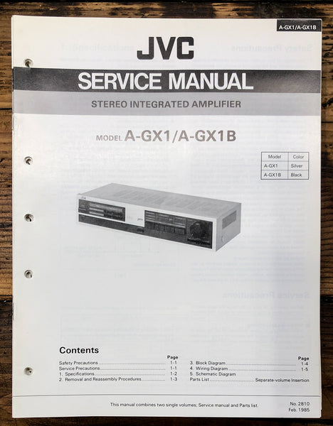 JVC A-GX1 A-GX1B Amplifier  Service Manual *Original*