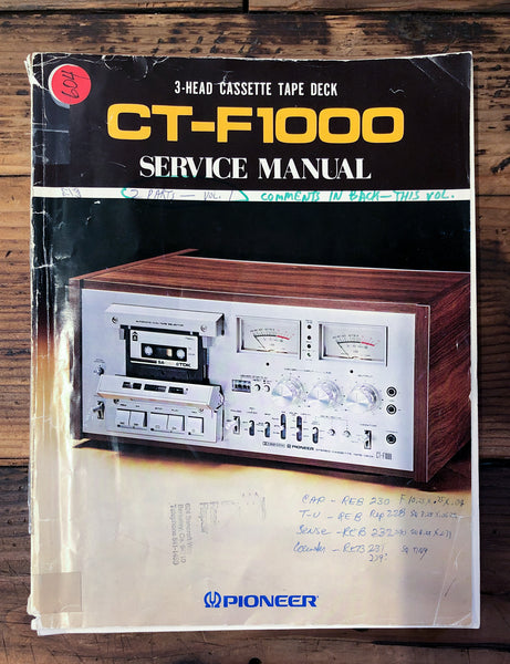 Pioneer CT-F1000 Cassette  Service Manual *Original* #1