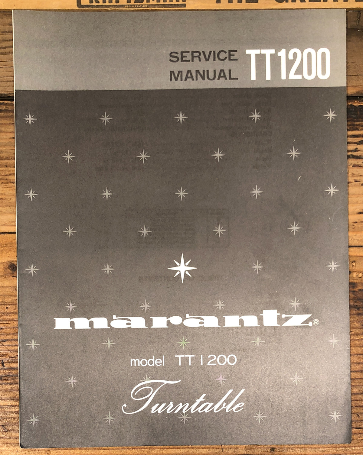Marantz TT1200 TT-1200 Record Player / Turntable Service Manual *Original*