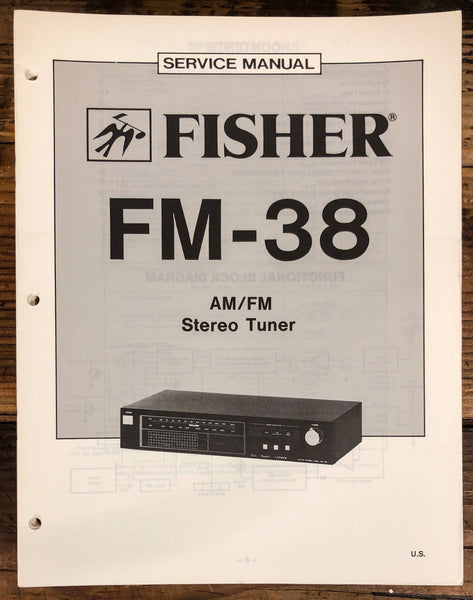 Fisher FM-38 Tuner  Service Manual *Original*