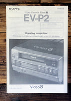 Sony EV-P2 Video 8  Owner / User Manual *Original*