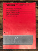 Tandberg Model TPA 3006A 3003 Amplifier Owners / User Manual *Original*