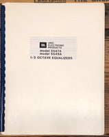 JBL UREI Model 5547A 5549A Equalizer Schematic & Owners / User Manual *Orig*