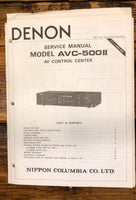 Denon AVC-500 II / 2  AV Control Center  Service Manual *Original*