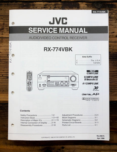 JVC RX-774 RX-774VBK   Service Manual *Original*