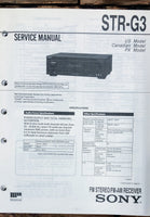 Sony STR-G3 Receiver  Service Manual *Original*