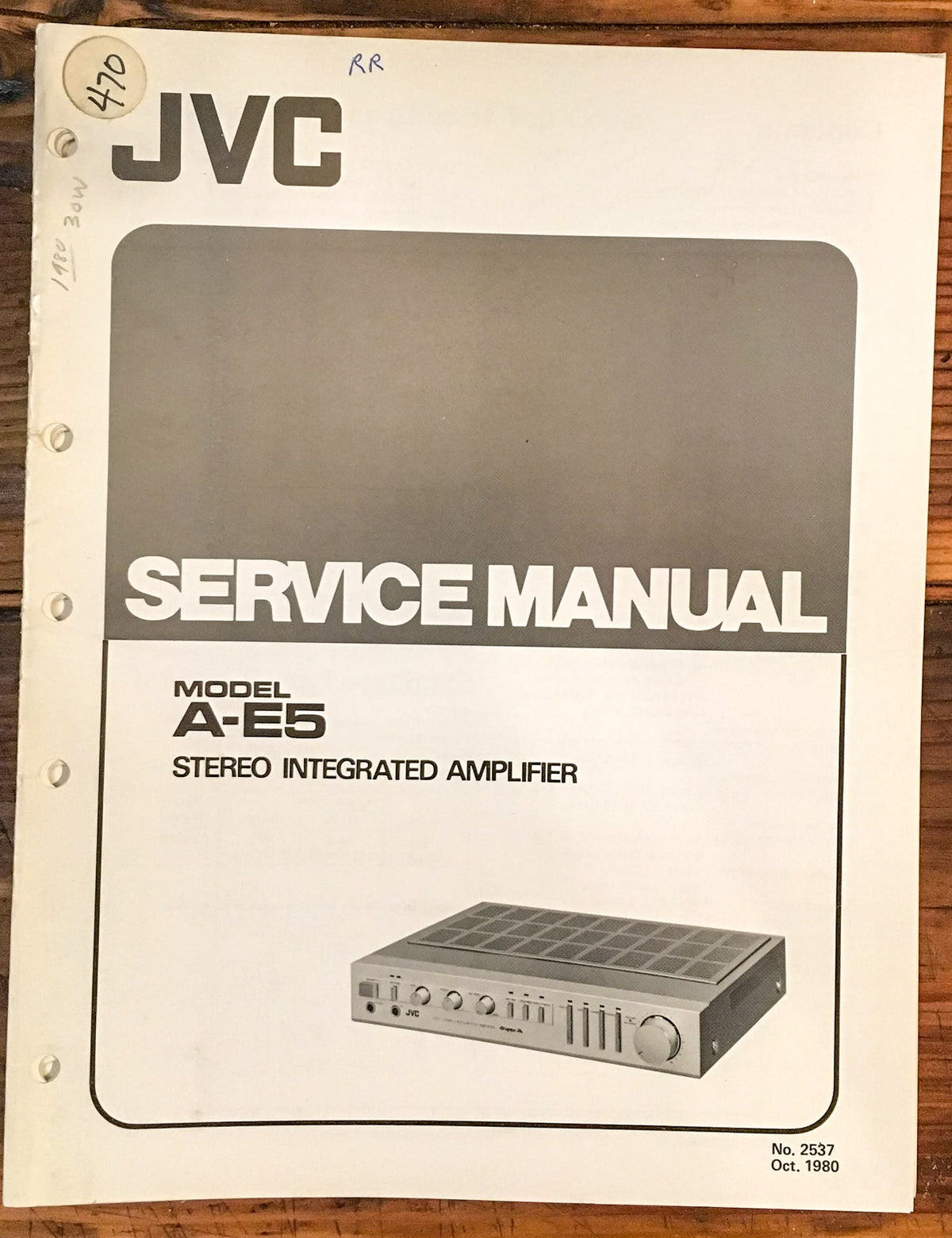 JVC A-E5 Amplifier  Service Manual *Original*
