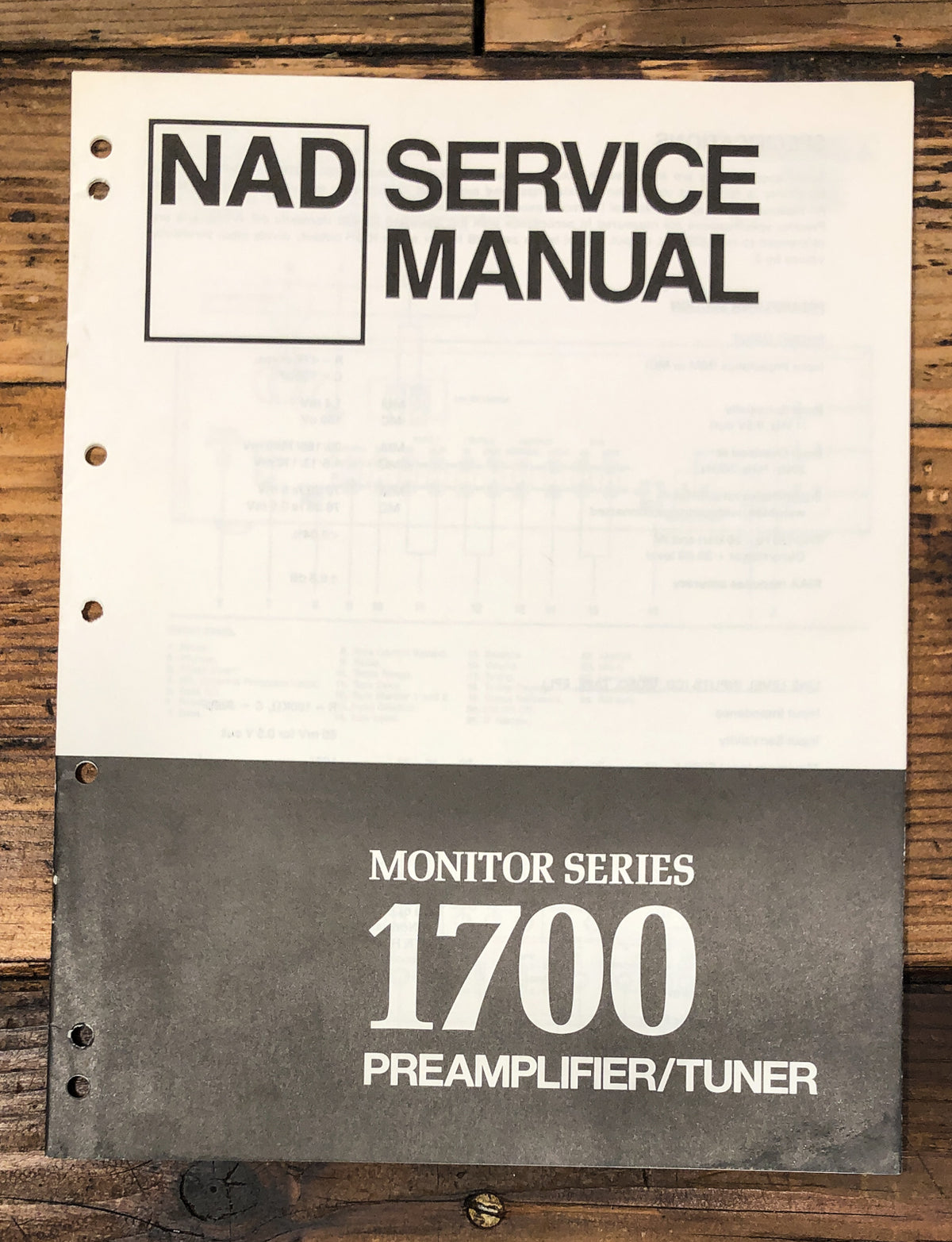 NAD Model 1600 Preamp / Preamplifier  Service Manual *Original*