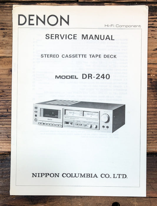 Denon DR-240 Cassette Service Manual *Original*