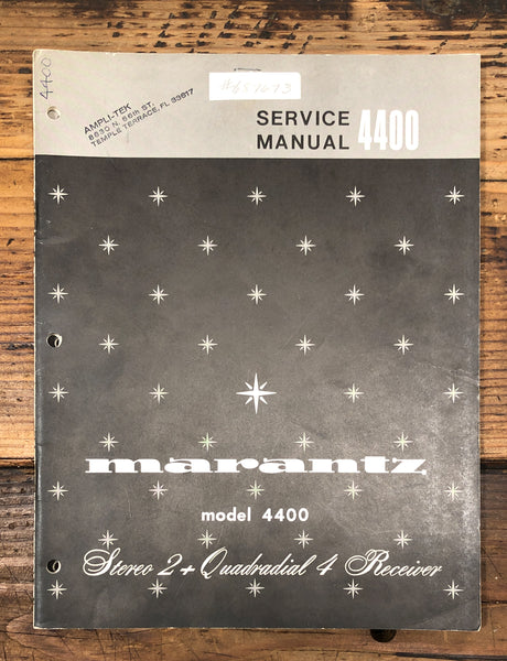 Marantz Model 4400 Receiver  Service Manual *Original*