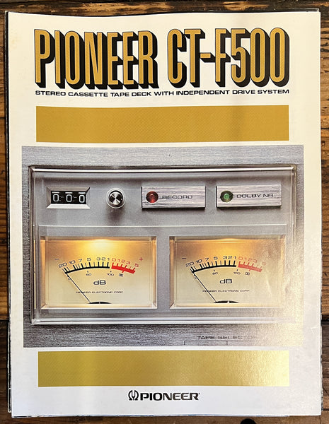 Pioneer CT-F500 Cassette 3pg  Dealer Brochure  *Original*