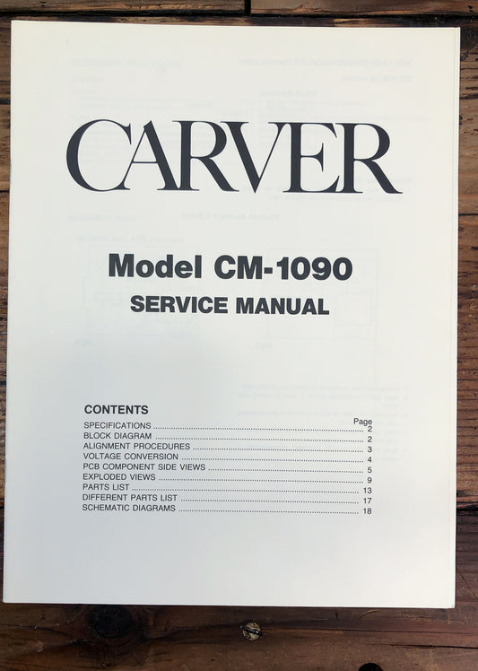 Carver CM-1090  Service Manual *Original*