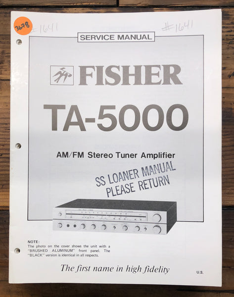 Fisher TA-5000 Amplifier  Service Manual *Original*