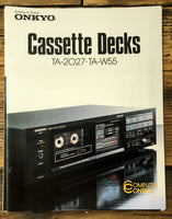 Onkyo TA-2027 TA-W55 Cassette 3 pg Dealer Brochure  *Original*