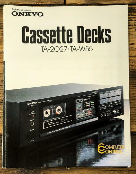 Onkyo TA-2027 TA-W55 Cassette 3 pg Dealer Brochure  *Original*