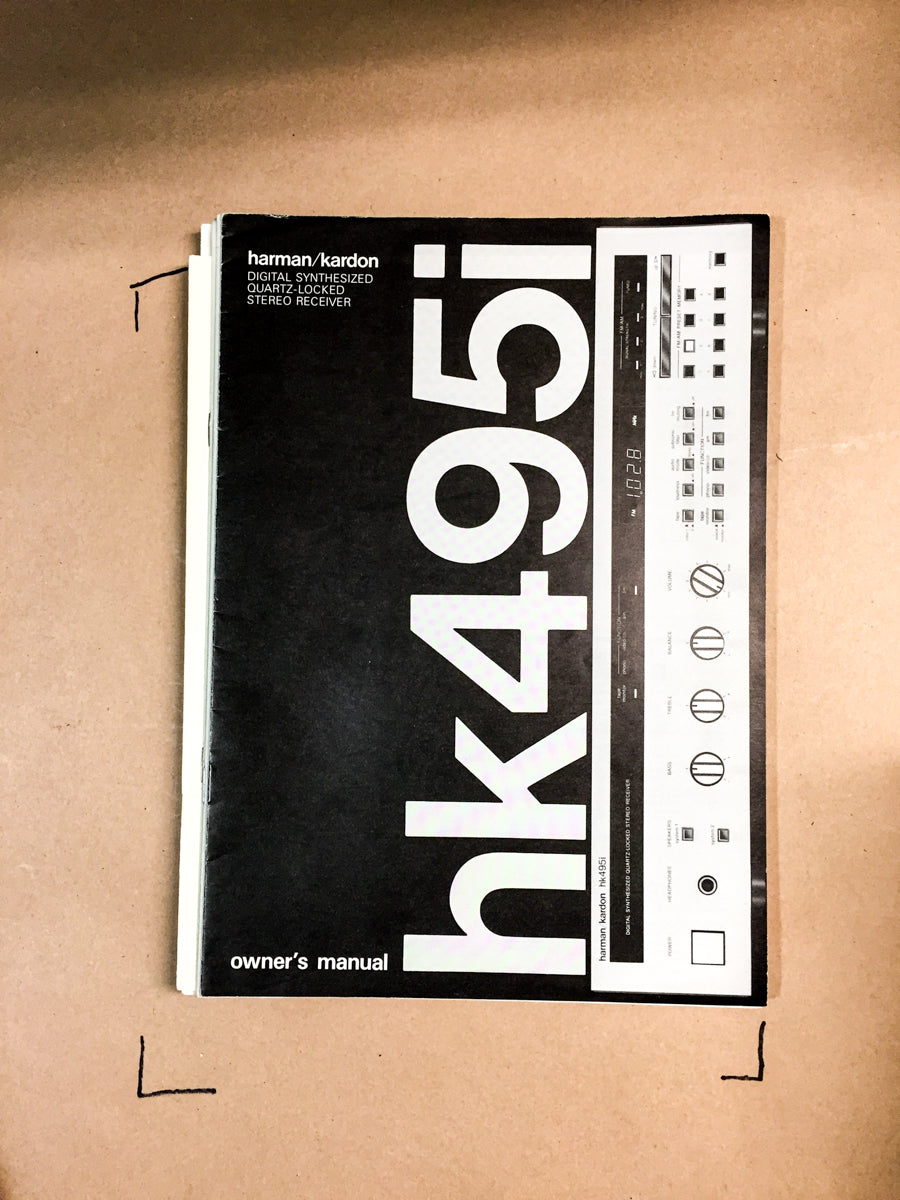 Harman Kardon HK 495i Amplifier Owners Manual *Original*