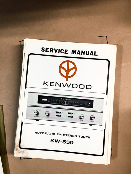 Kenwood KW-550 Tuner Operating / User Manual *Original*