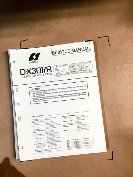 Sansui D-X30 liR Cassette Deck Service Manual *Original*