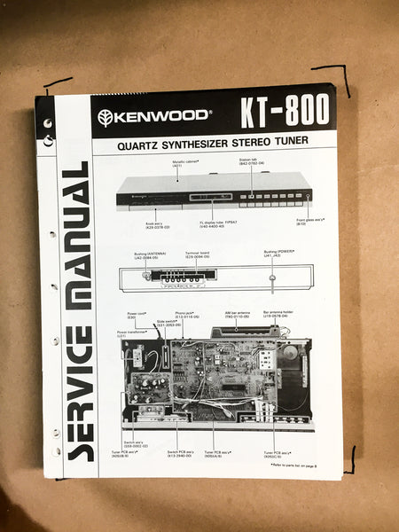 Kenwood KT-800 Tuner Service Manual *Original*