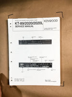 Kenwood KT-89 / 2020 Tuner Service Manual *Original*