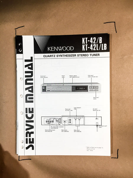 Kenwood KT-42 / KT-42B Tuner Service Manual *Original*