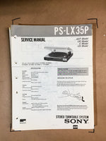 Sony PS-LX35P Turntable Service Manual *Original*