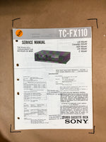 Sony TC-FX110 Cassette Service Manual *Original*