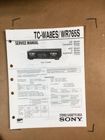 Sony TC-WA8ES / TC-WR765S Service Manual *Original*