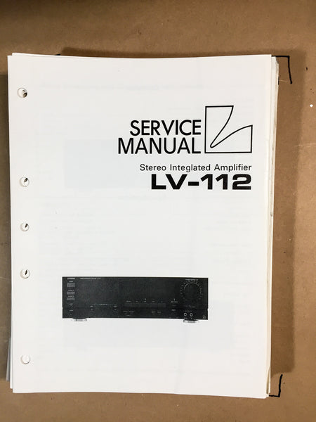 Luxman LV-112 Integrated Amplifier Service Manual *Original*