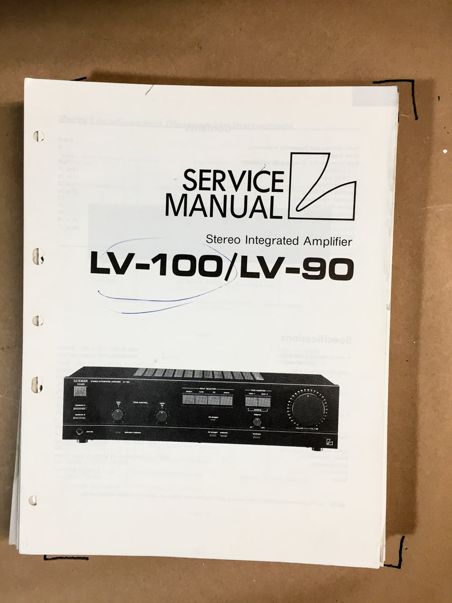 Luxman LV-100 / LV-90 Integrated Amplifier Service Manual *Original*