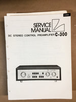 Luxman C-300 Preamplifier / Preamp Service Manual *Original* #2