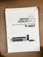 Luxman T-407 Tuner Service Manual *Original*