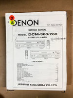 Denon DCM-360 / DCM-260 CD Player Service Manual *Original*