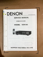 Denon DCM-555 CD Player Service Manual *Original*