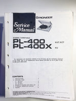 Pioneer PL-400 PL-400X Turntable Service Manual *Original*
