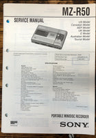 Sony MZ-R50 Mini Disc Player  Service Manual *Original*