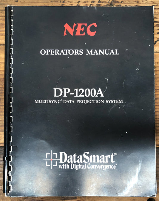NEC DP-1200A Data Projection  Owners / User Manual *Original*