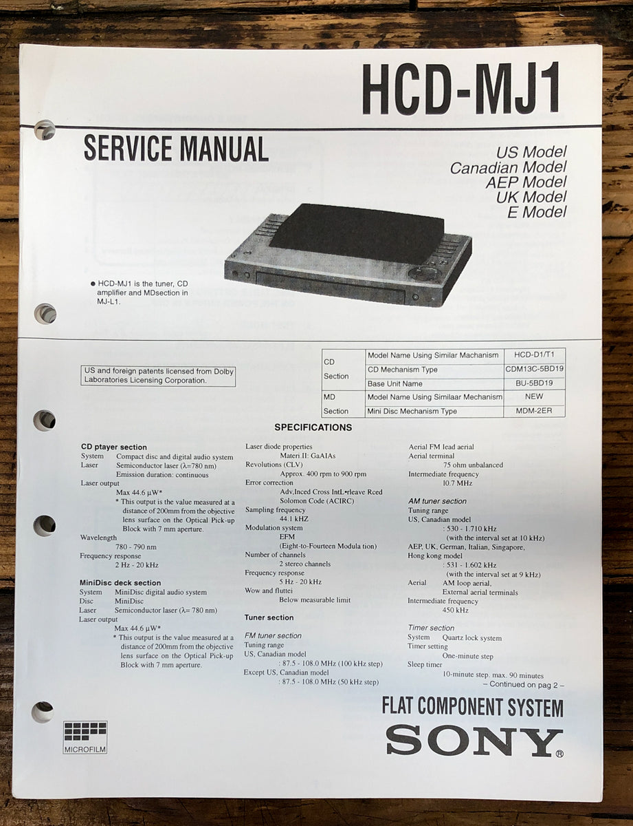 Stereo Service Manual *Original* – Vintage Audio Store - Vintage ...