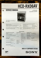 Sony HCD-RXD6AV Stereo  Service Manual *Original* #2