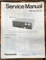 Panasonic RS-612 AUS -612AUS Cassette  Service Manual *Original*