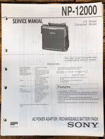 Sony NP-12000 Battery  Service Manual *Original*